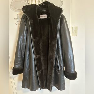 Black leather jacket! Small size